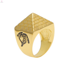 Alloy Taper Hiphop Egypt Totem Gold Pyramid Rings